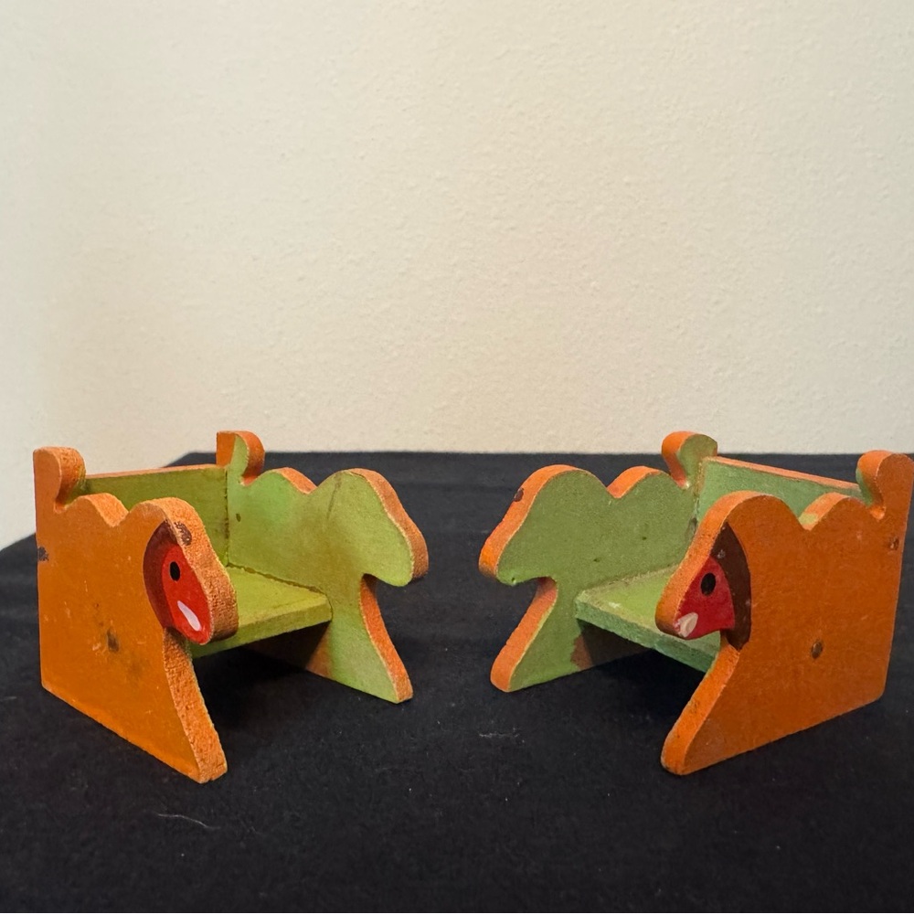 Vintage 1930s Wooden Doll Chairs